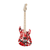 EVH Striped Series Maple - Red with Black Stripes
