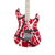 EVH Striped Series 5150 Maple - Red with Black and White Stripes