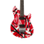 EVH Wolfgang Special Striped Series Ebony - Red Black and White
