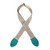 Souldier "Medallion" Beige 2" Guitar Strap with Teal Ends