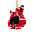 Used EVH Wolfgang Special Striped Series Ebony - Red Black and White