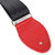 Souldier Plain Seatbelt Black 2" Guitar Strap with Red Ends