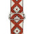 Souldier "Rustic" White Pattern 2" Guitar Strap with Warm Brown Ends