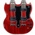 2009 Gibson Custom Shop EDS-1275 Double Neck Electric Guitar in Heritage Cherry