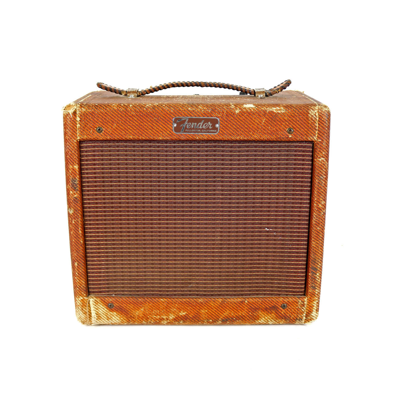 Vintage 1961 Fender Champ 5W 1x8 Tube Combo Amp Narrow Panel Tweed | Cream  City Music