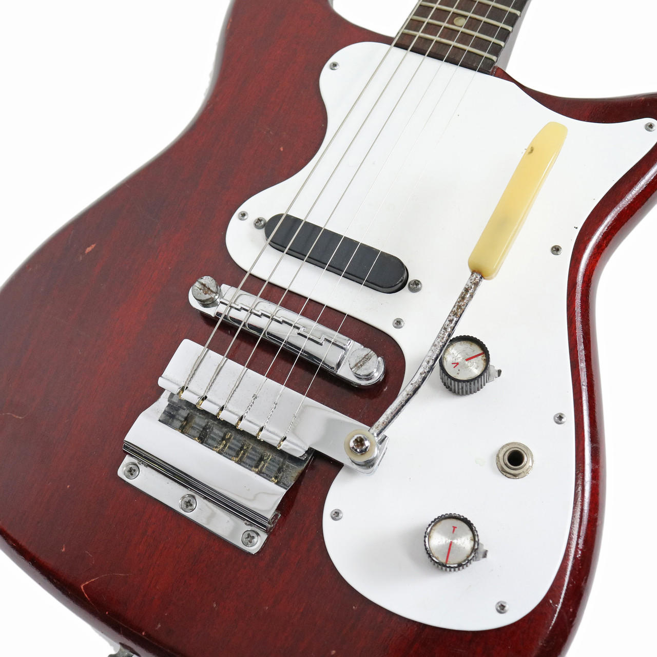 Vintage 1967 Epiphone Olympic Electric Guitar Cherry Finish 