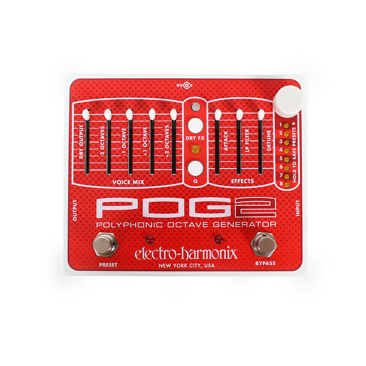 Electro-Harmonix POG2 Polyphonic Octave Generator Pedal | Cream  