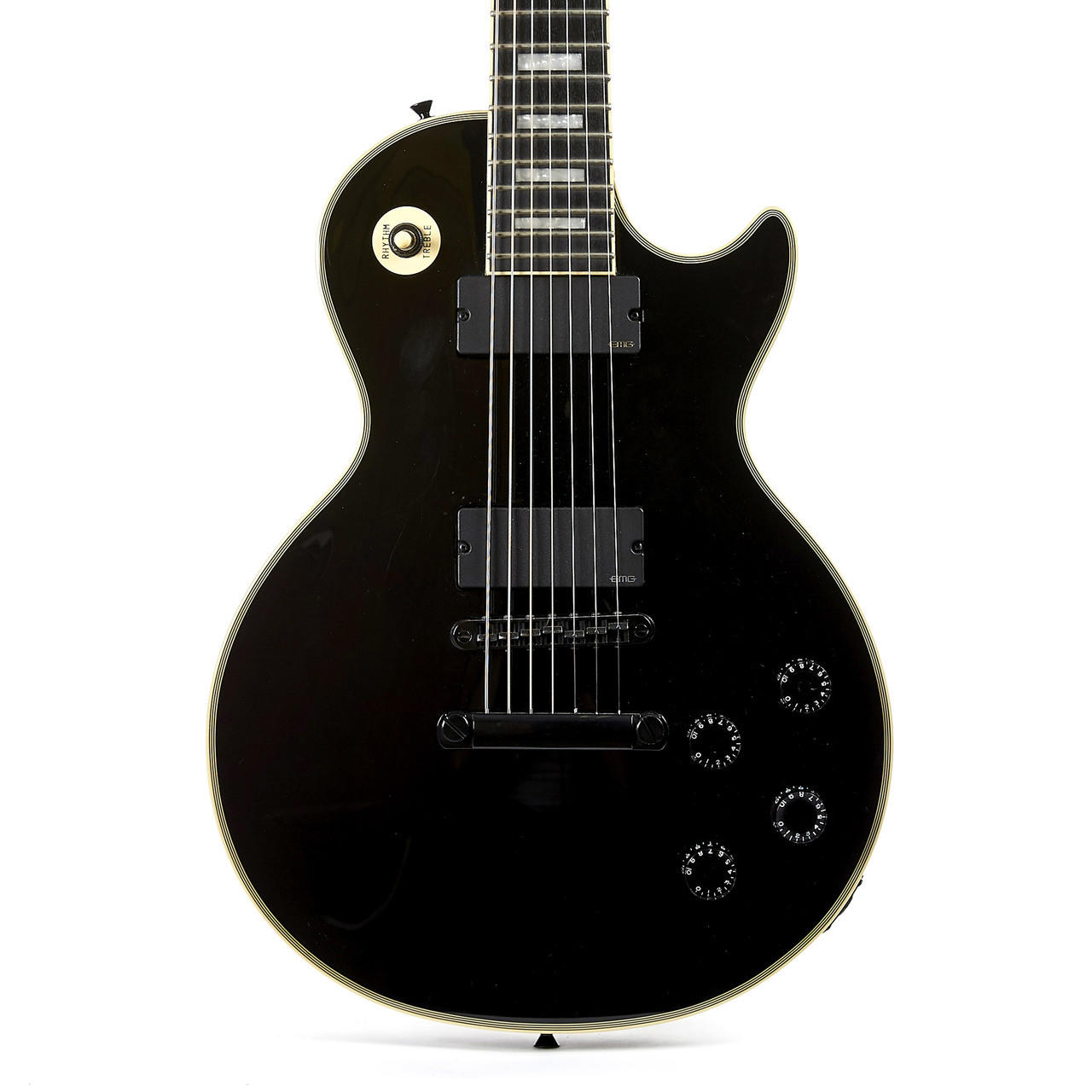 2013 Epiphone Matt Heafy Les Paul Custom 7-String Black | Cream