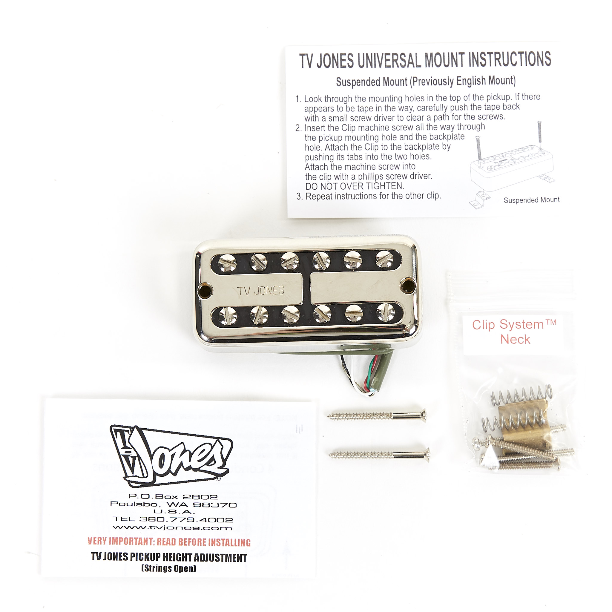 TV Jones TV Classic Neck Pickup Universal Mount in Nickel | Cream