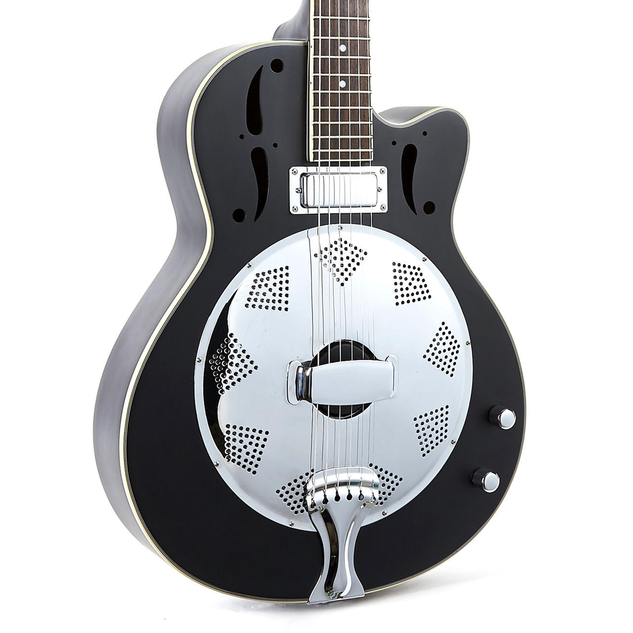 Used Oscar Schmidt OR6CE Resophonic Resonator Satin Black 2013