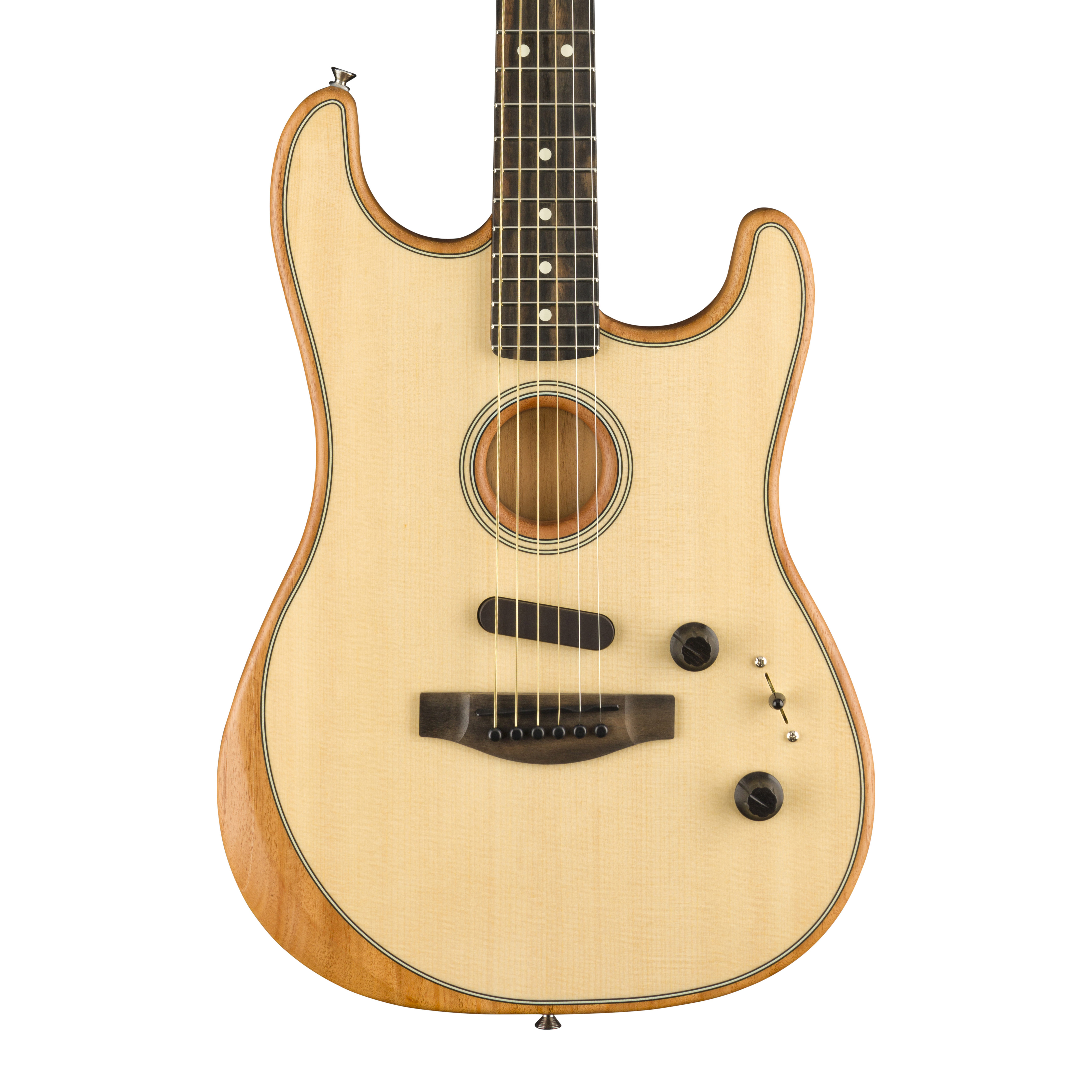 Fender USA Acoustasonic Strat（Natural） Fender American Acoustasonic Stratocaster - Natural | Cream City Music