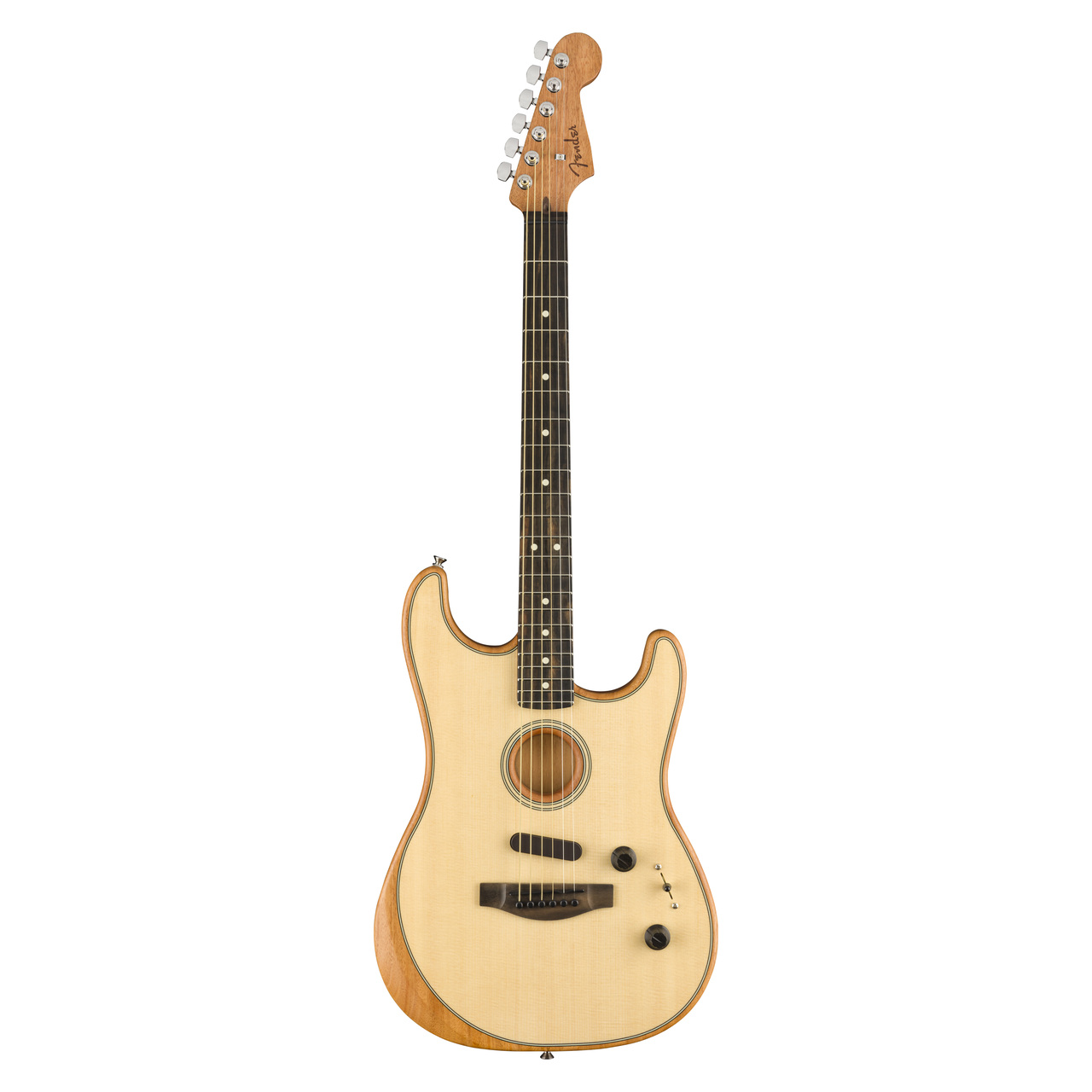 Fender USA Acoustasonic Strat（Natural） Fender American Acoustasonic Stratocaster - Natural | Cream City Music
