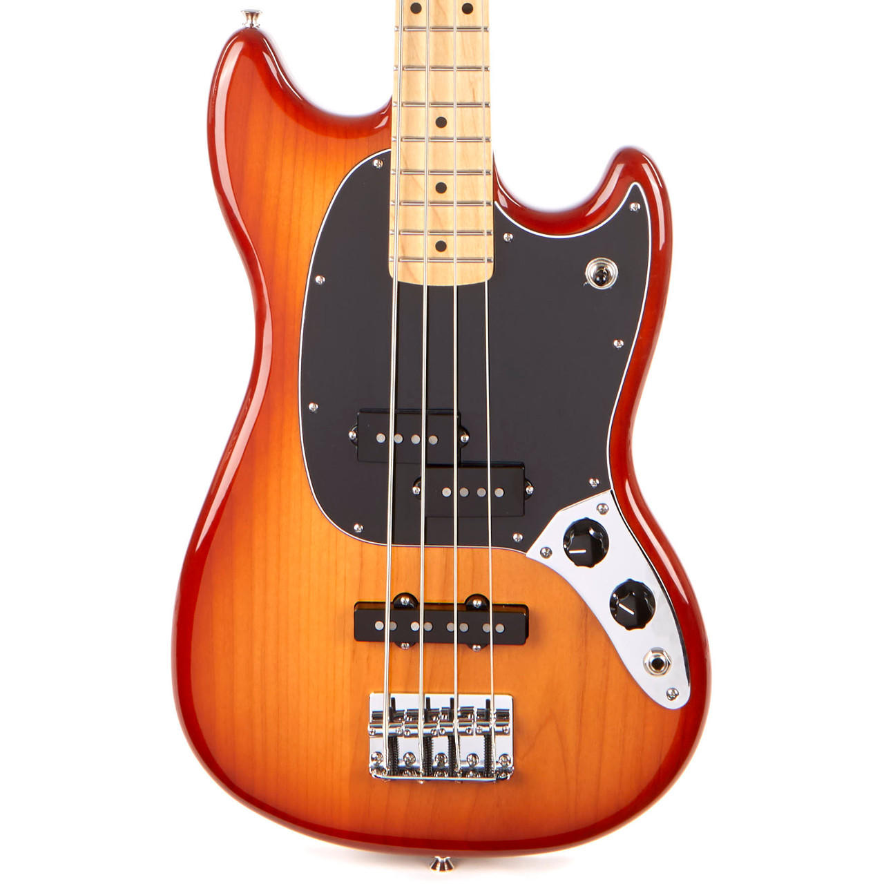 Fender Player Mustang Bass PJ Maple - Sienna Sunburst | Cream City