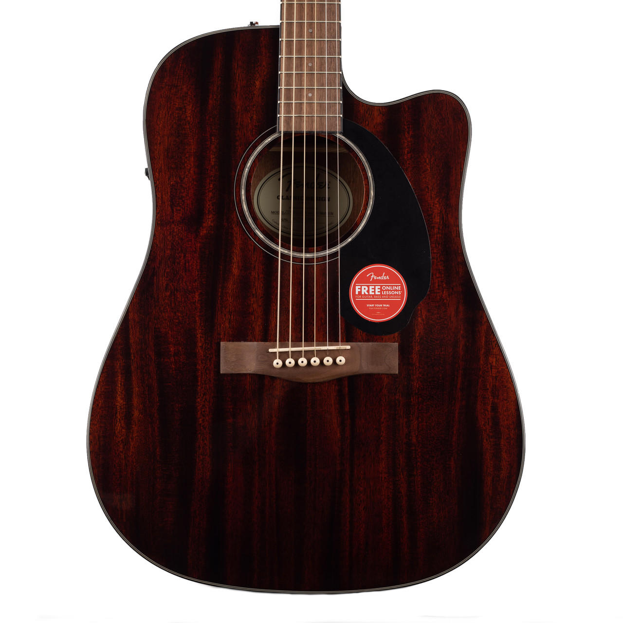 Fender CD-60SCE Dreadnought Acoustic Guitar - Natural Mahogany