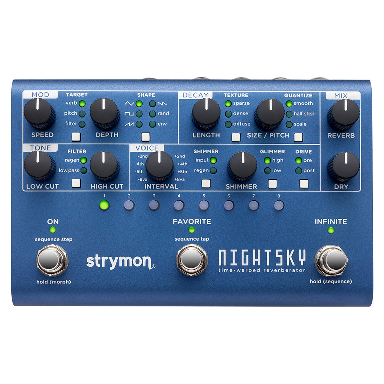 Strymon NightSky Time-Warped Reverberator Pedal | Cream City Music