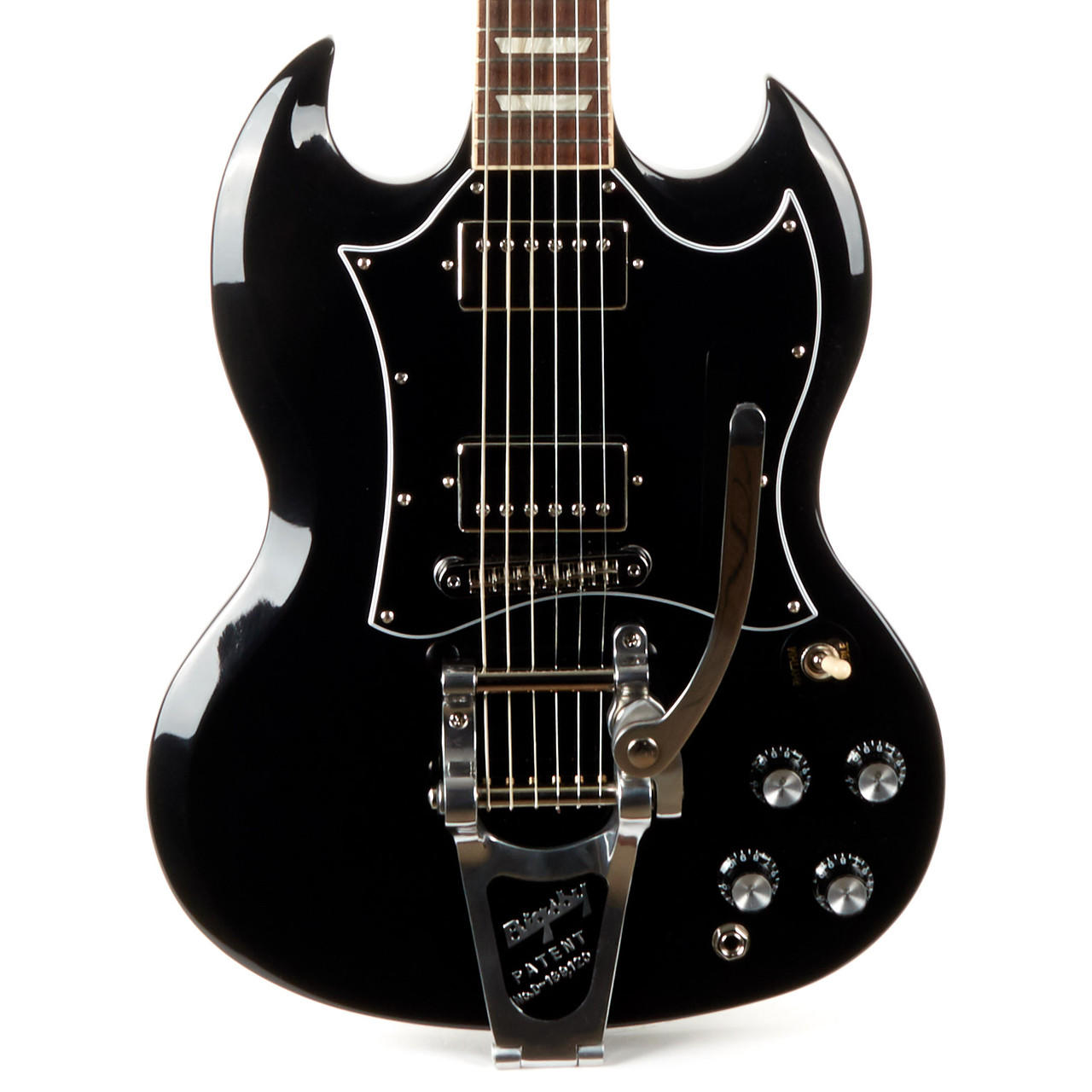 【美品】Gibson SG エボニー Bigsby 純正ギグバッグ付き Used Gibson SG Standard Ebony Tom Brantley PAF Humbuckers Bigsby