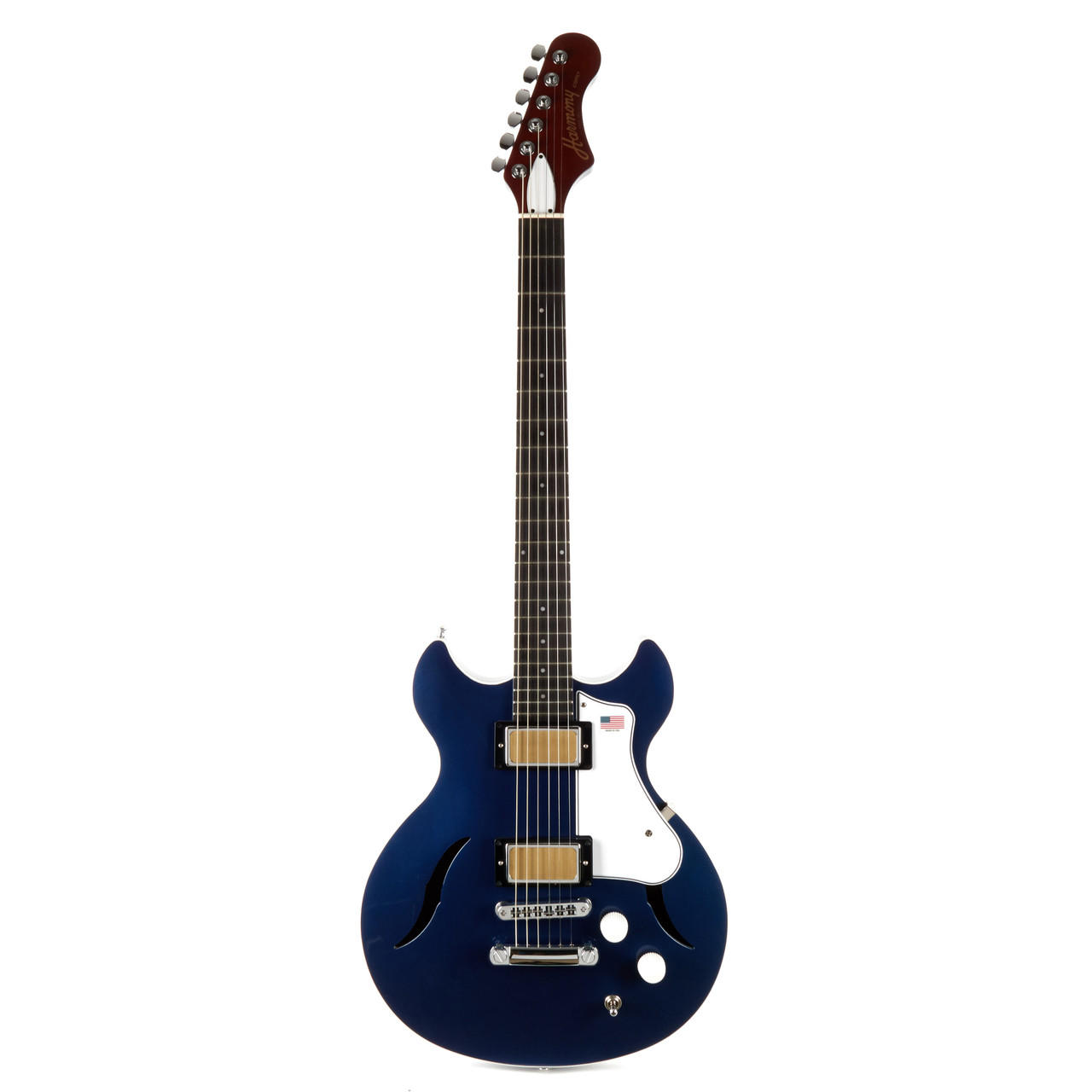 Harmony Comet Semi-Hollow Electric Guitar - Midnight Blue | Cream Harmony Comet Semi-Hollow Electric Guitar - Midnight Blue | Cream