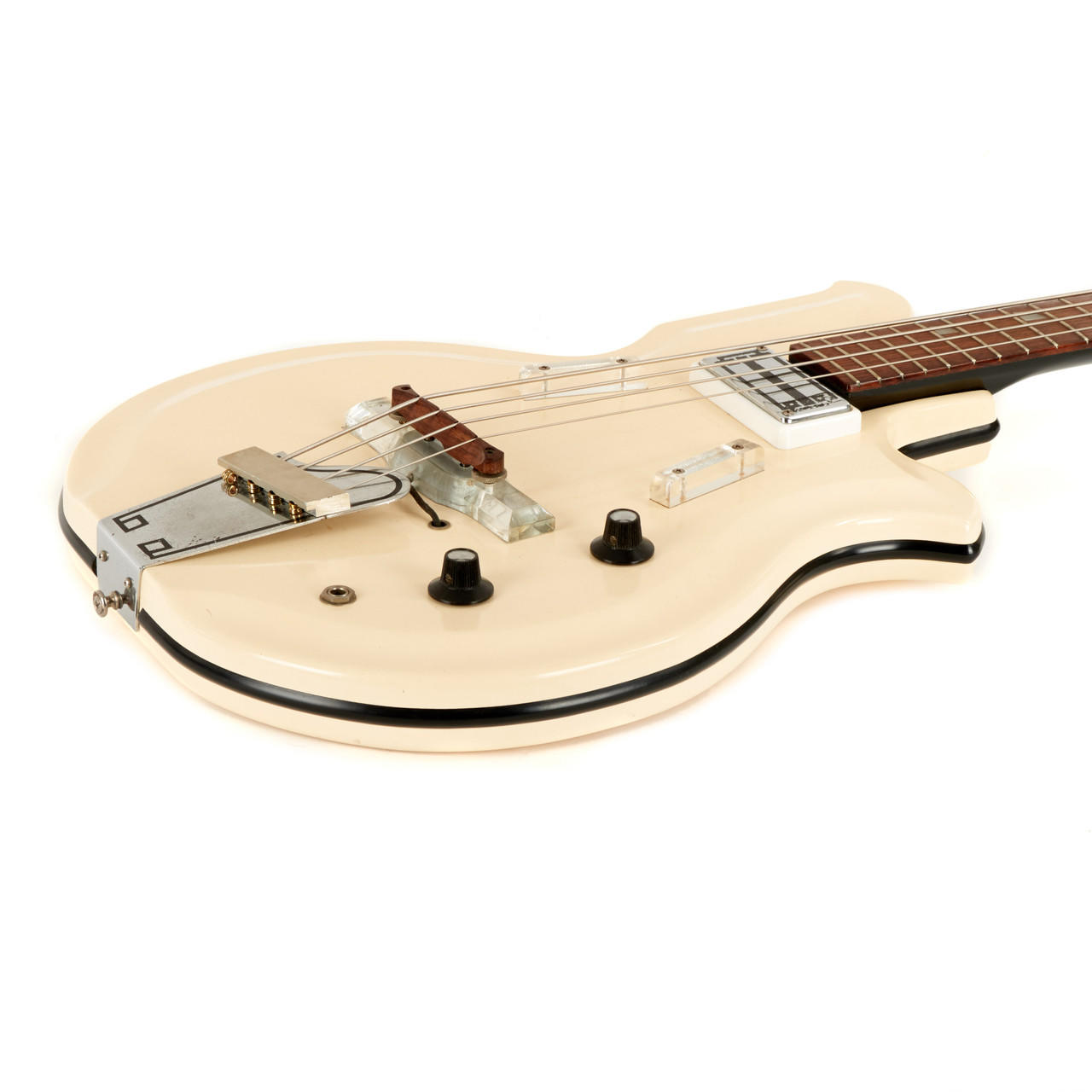Vintage National Val-Pro 85 Bass Snow White 1965 | Cream City Music