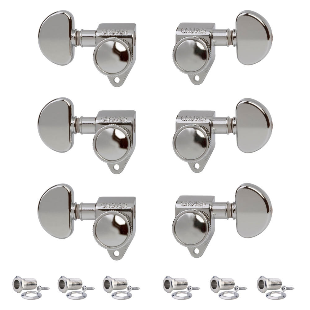 Grover 502C Roto-Grip Locking Rotomatic Tuners - 3 x 3, Chrome