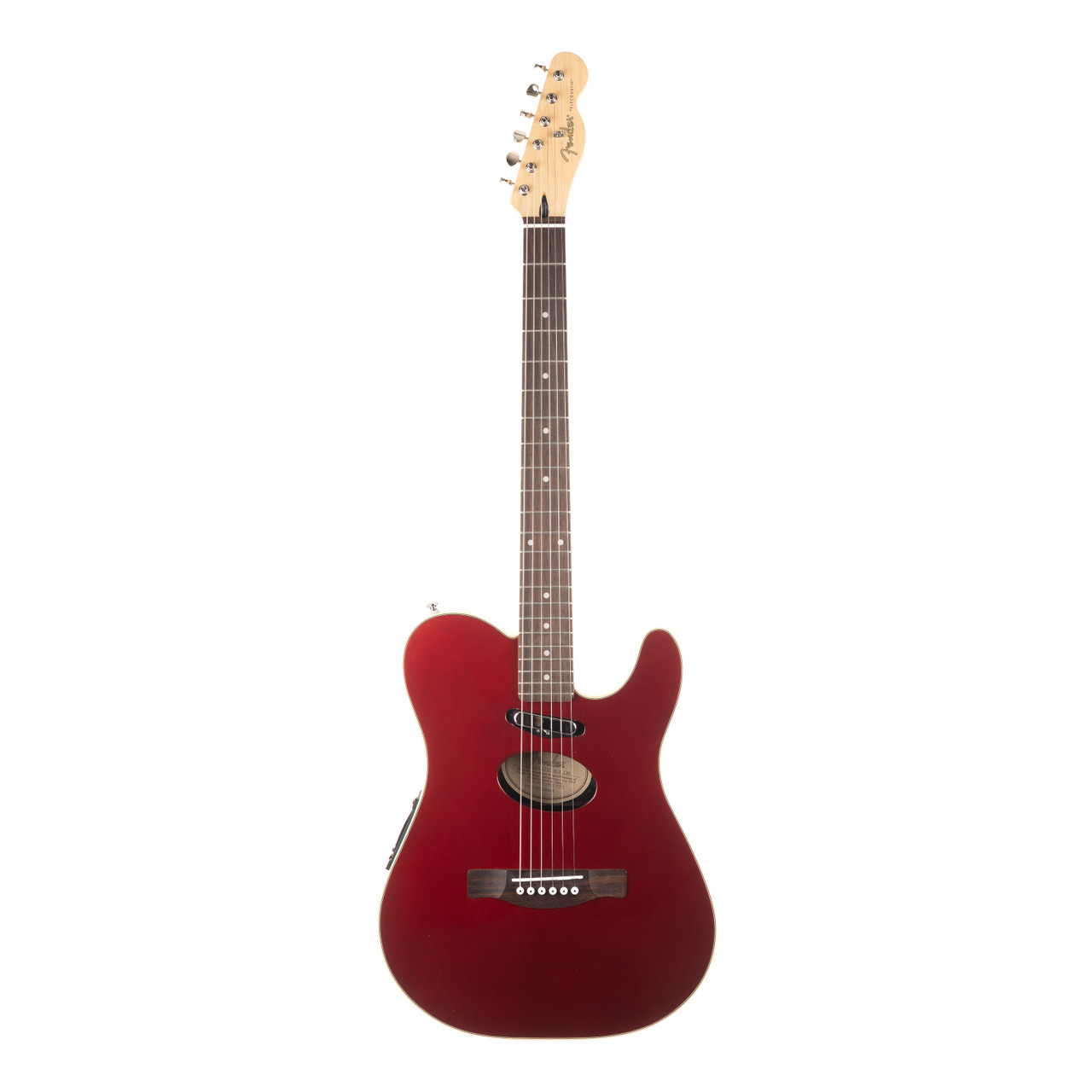 2008 Fender Telecoustic DLX Candy Apple Red | Cream City Music