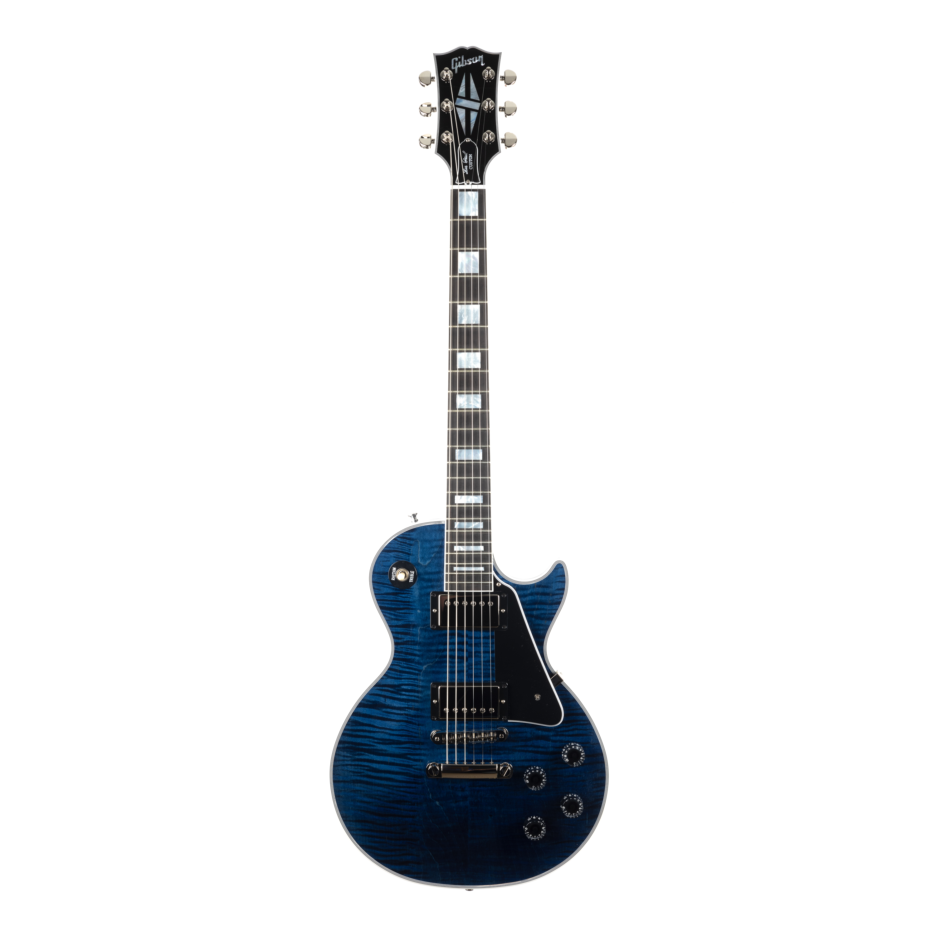 Gibson Custom Les Paul Custom Figured - Translucent Blue | Cream
