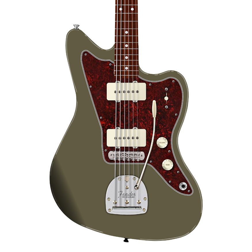Fender Player Jazzmaster Olive w/Matching Headcap, Pure