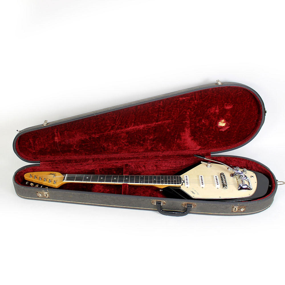 Vintage 1960's Vox Phantom VI Electric Guitar Black Finish Made In Italy |  Cream City Music