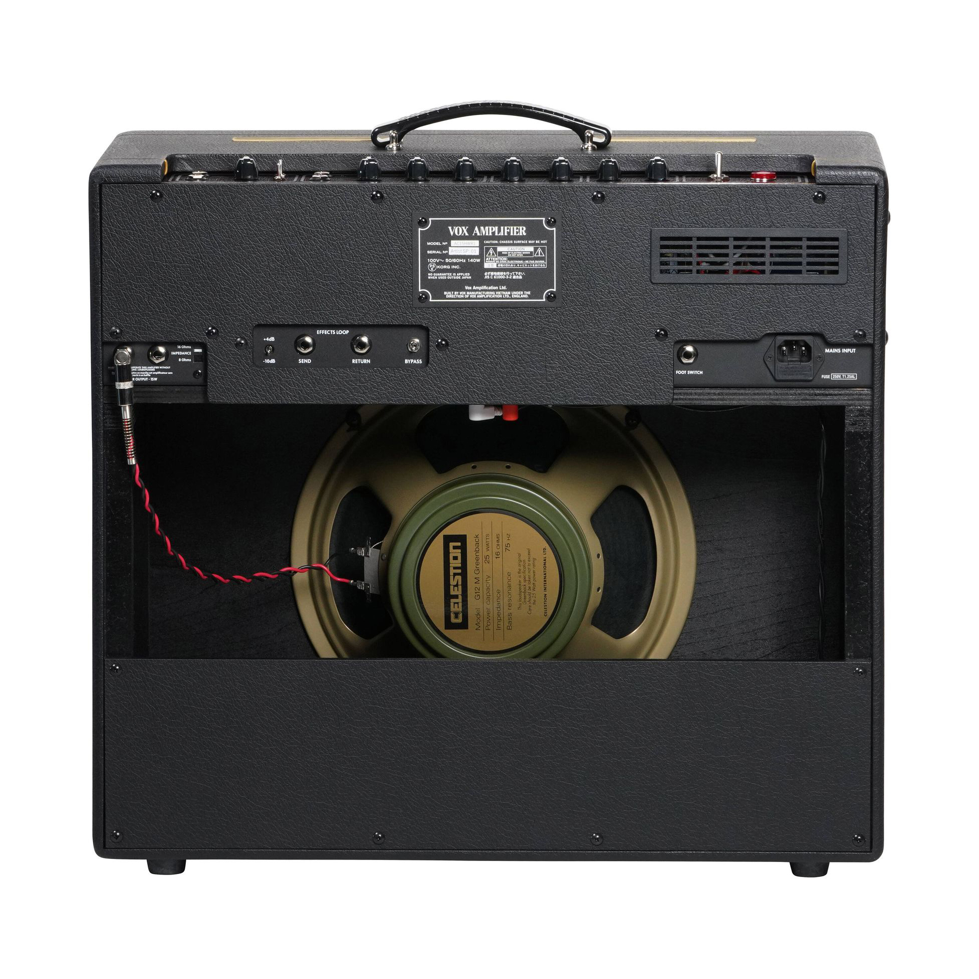 Vox AC15 Hand-Wired 15W 1x12 Tube Combo Amp - Greenback | Cream Vox AC15 Hand-Wired 15W 1x12 Tube Combo Amp - Greenback | Cream