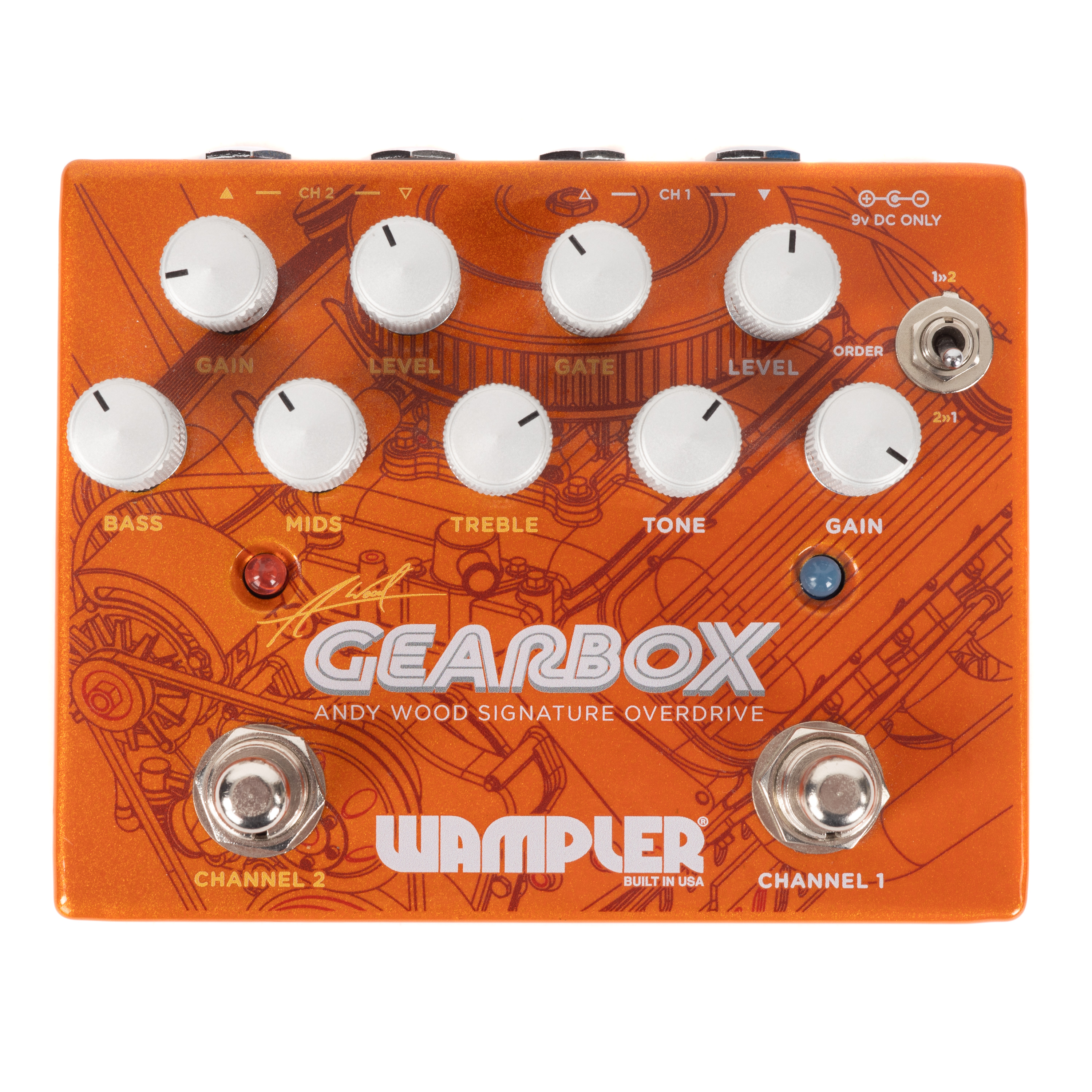 Used Wampler Gearbox Andy Wood Signature Overdrive Pedal - Cream