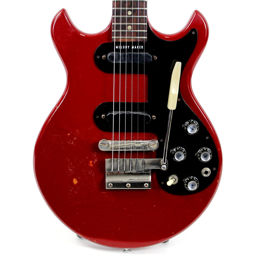 Vintage 1965 Gibson Melody Maker D Electric Guitar in Cardinal Red
