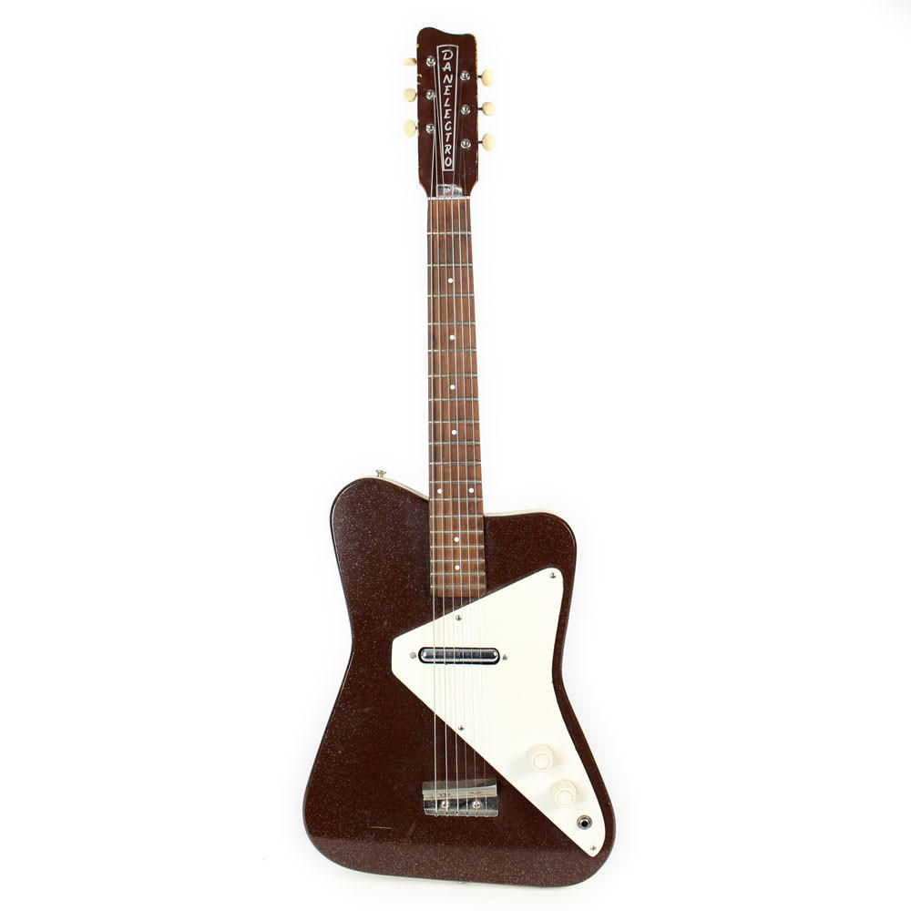 Vintage 1960s Danelectro Pro 1 Electric Guitar Brown Sparkle