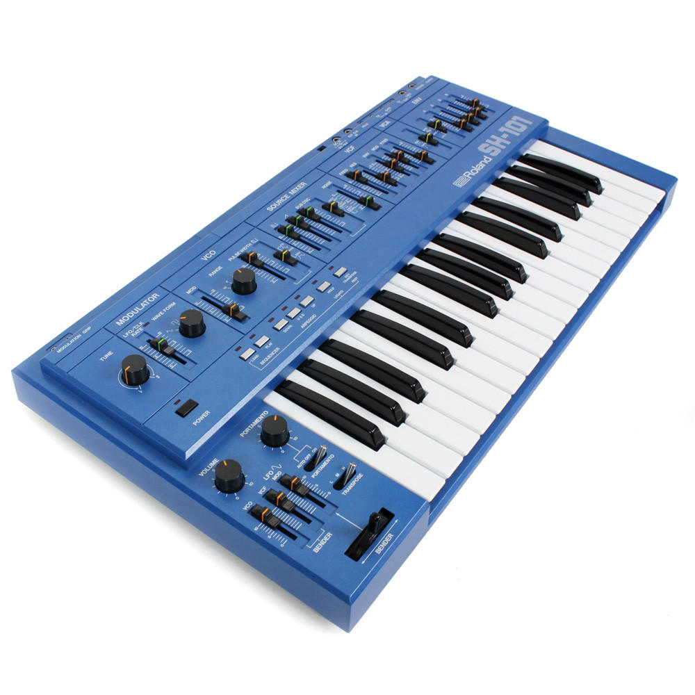 Mint Roland SH-101 Monophonic Analog Sythesizer in Rare Blue
