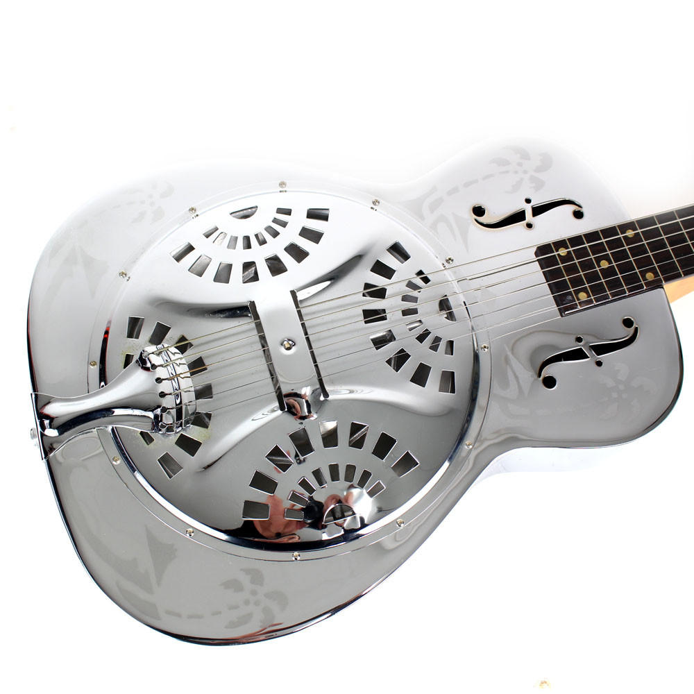 1982 Dobro Model 33H Square Neck Resonator Guitar Chrome | Cream