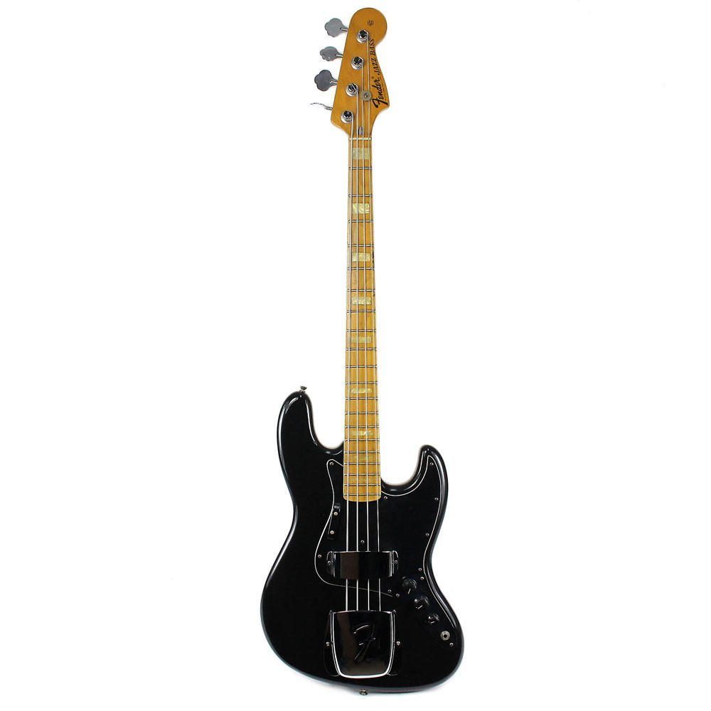 Vintage 1976 Fender Jazz Bass Refinished in Black