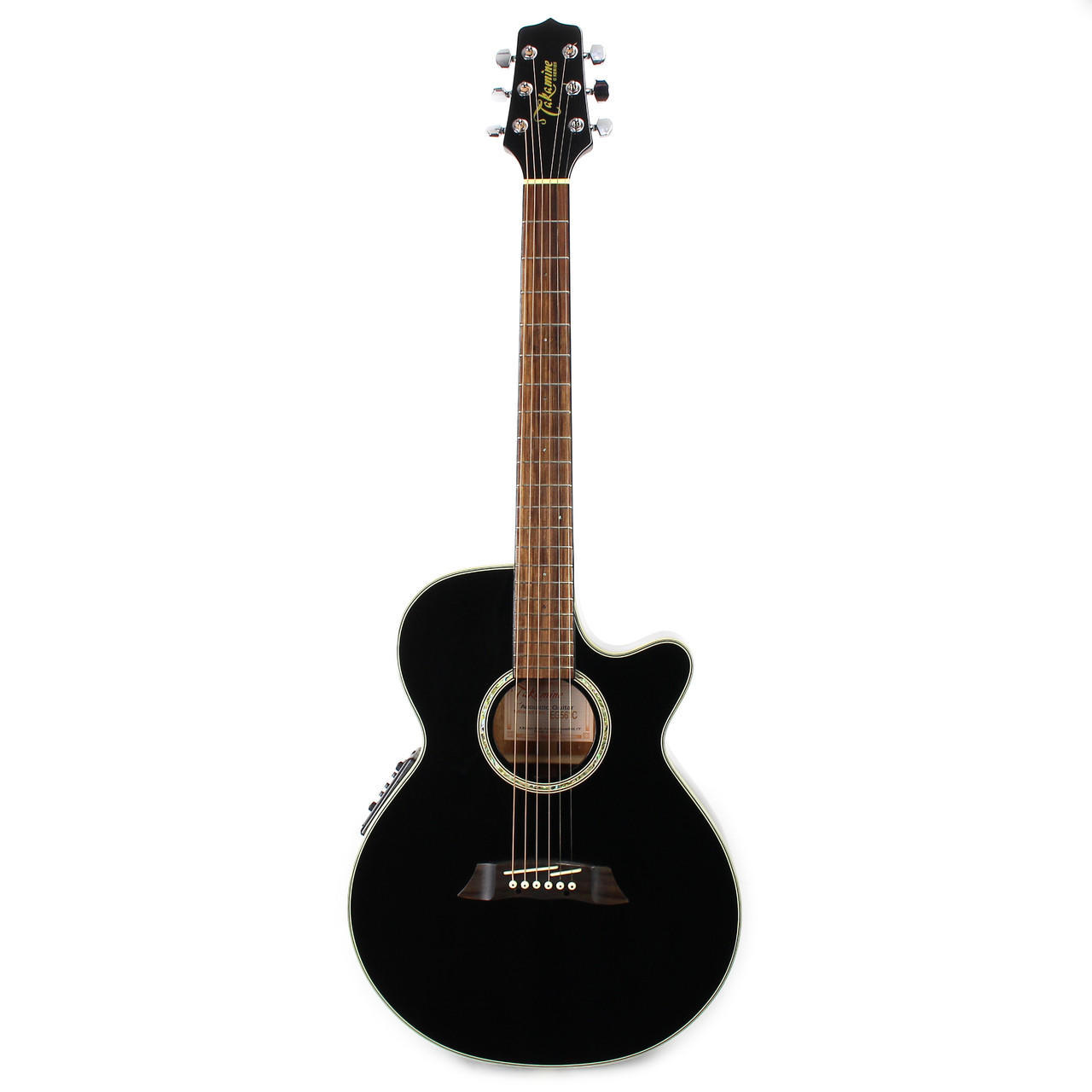 Used Takamine EG561C Acoustic Electric Guitar Black | Cream City Music