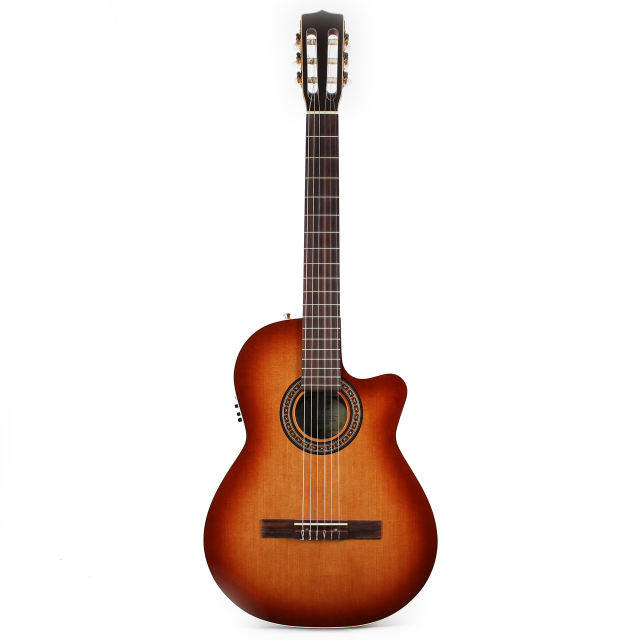 La Patrie Hybrid CW QII Classical Guitar Lightburst with Electronics and  Tric Case B-Stock