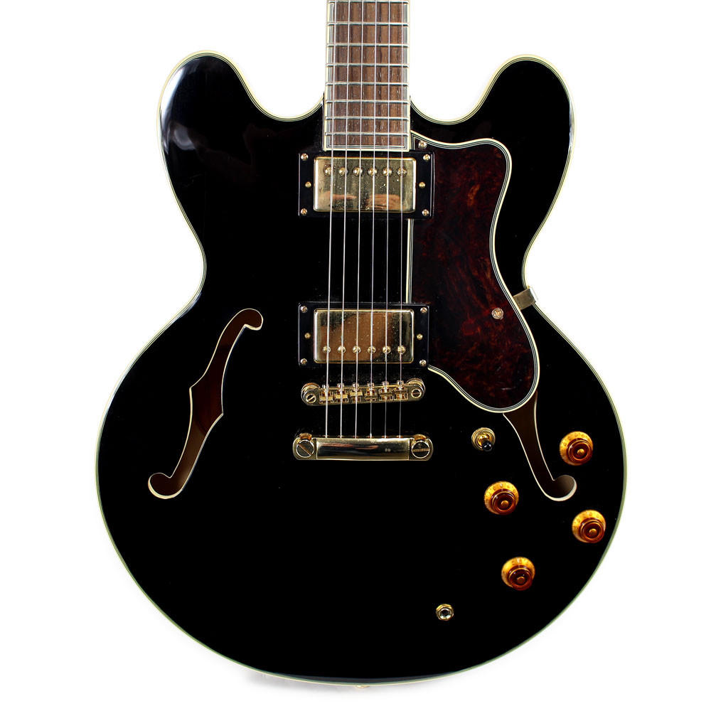 2013 Epiphone Sheraton II Semi Hollow Body Electric Guitar Ebony