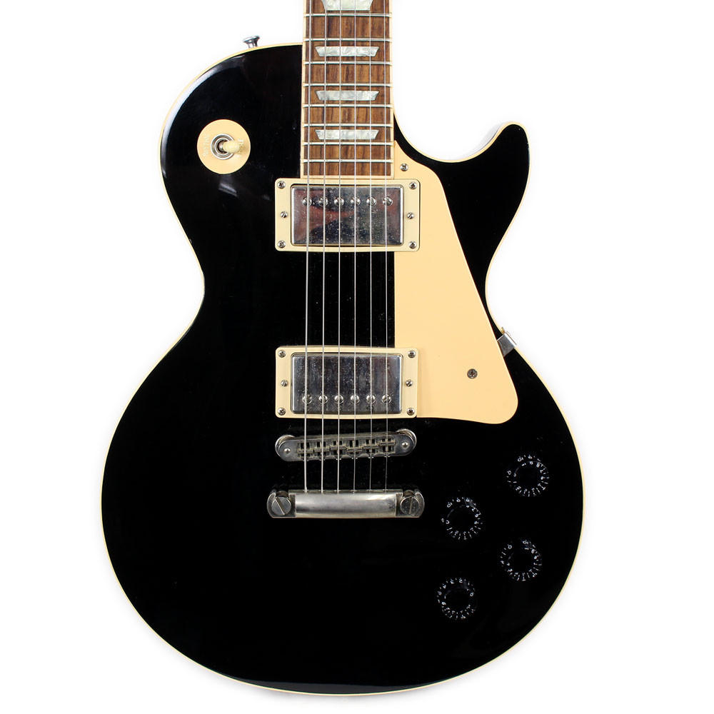 2004 Gibson Les Paul Standard Electric Guitar Ebony Finish | Cream