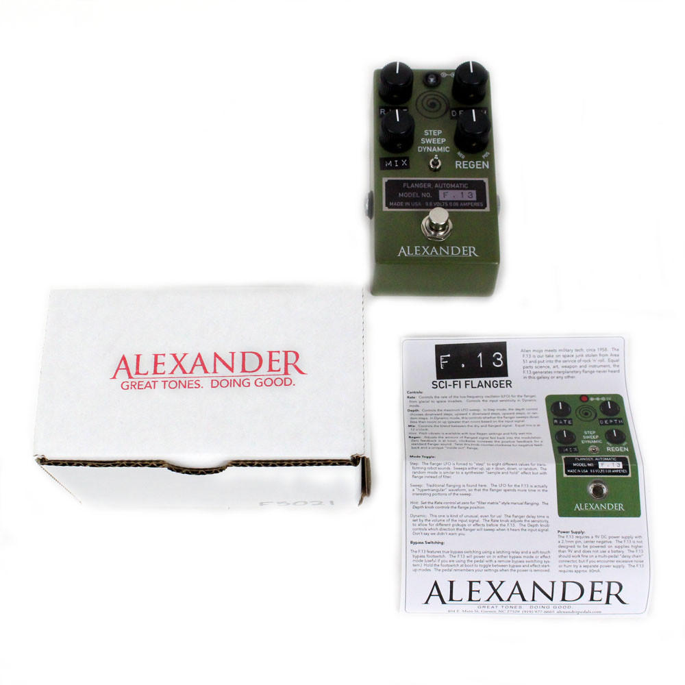Alexander Pedals F-13 Flanger Guitar Pedal | Cream City Music