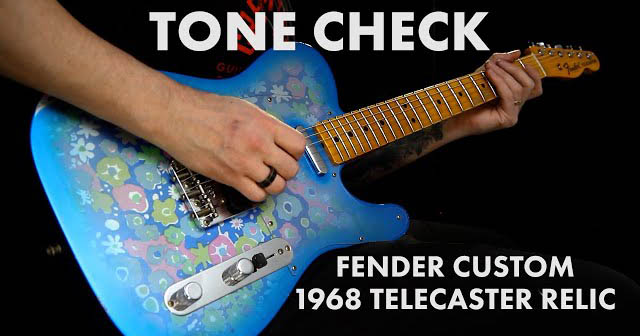 TONE CHECK: Fender Custom Shop 1968 Blue Floral Telecaster - Cream City ...