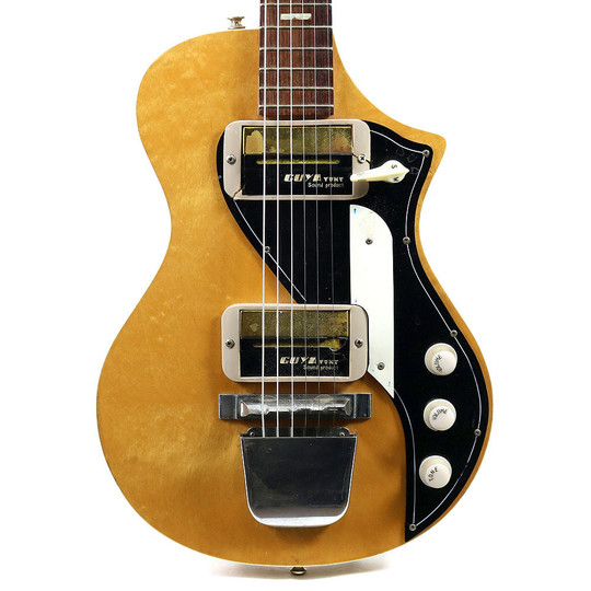 Vintage 1960's Guyatone LG60H Electric Guitar Natural Finish Cream
