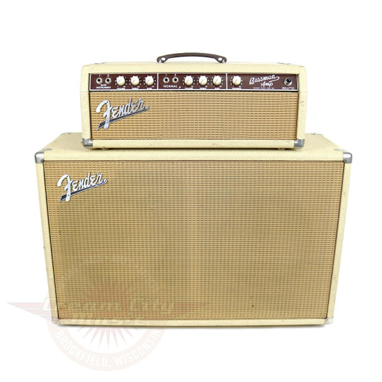 Vintage 1963 Fender Bassman 50W 2x12 Tube Piggyback Amp