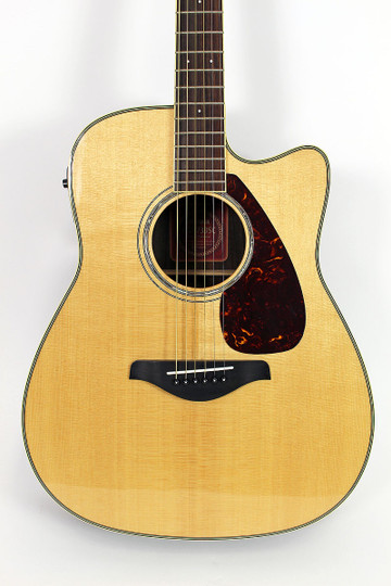 Used Yamaha FGX 730SC Natural Cutaway Acoustic-Electric Guitar 