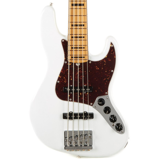 Fender American Ultra Jazz Bass V Maple - Arctic Pearl | Cream