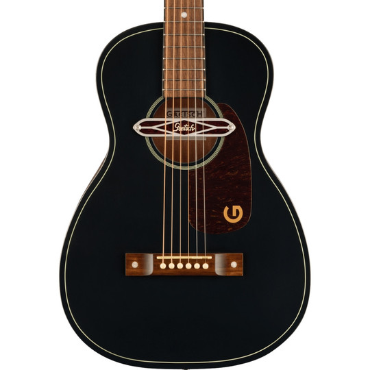 クラシック jACoueline Gretsch Jim Dandy Deltoluxe Parlor Acoustic Electric - Black