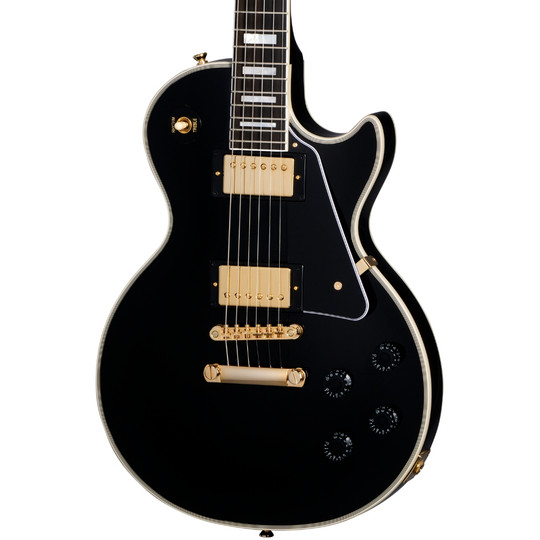 ギター Epiphone Inspired by Gibson Custom Ebony Epiphone Inspired by Gibson Custom Les Paul Custom - Ebony | Cream