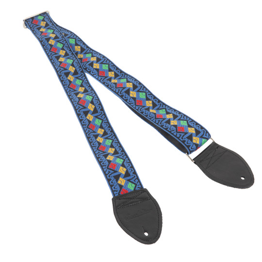 Souldier 2" Guitar Strap "Clapton" Blue Pattern Cream City Music