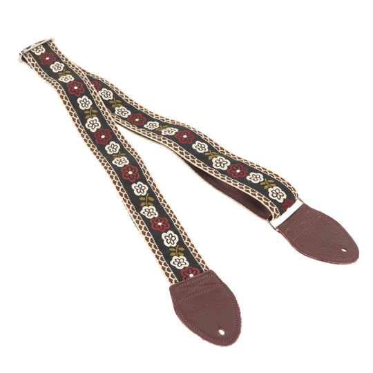 Souldier 2" Guitar Strap "Marigold" Burgundy Cream City Music