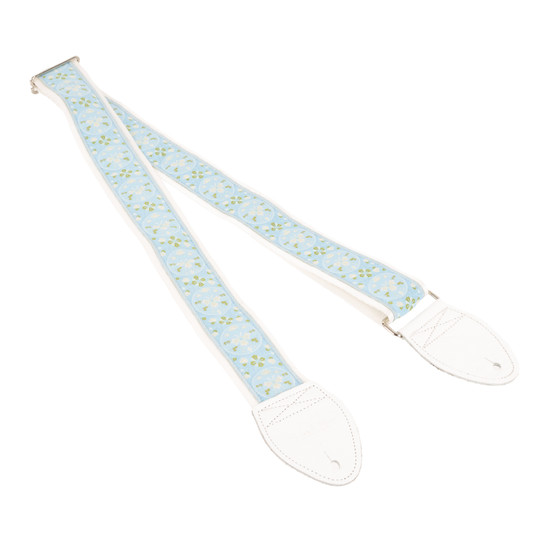 Souldier 2" Guitar Strap "Medallion" Blue and White Cream City Music