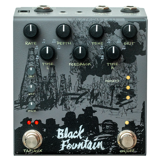 Old Blood Noise Endeavors Black Fountain Stereo Delay Pedal